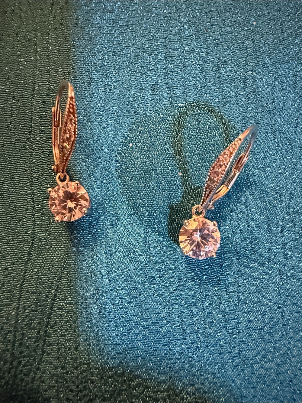 Sterling silver and CZ Drop Earrings - Women's Jewelry